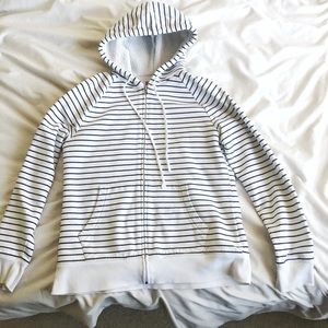 Black and white striped hoodie